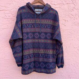 Vintage Pazzo Pullover Sweatshirt Hoodie Aztec Faded 90s Adult Size Large
